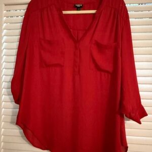 Torrid Vibrant Red Blouse